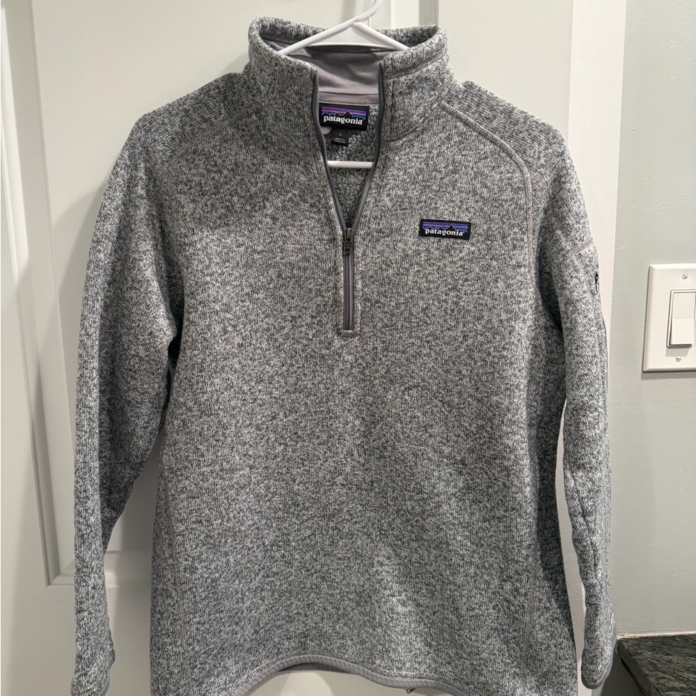 Patagonia Women’s Better Sweater Heathered Gray Fleece Jacket Size L